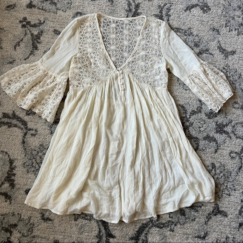 Sheer White Tunic Dress 🕊